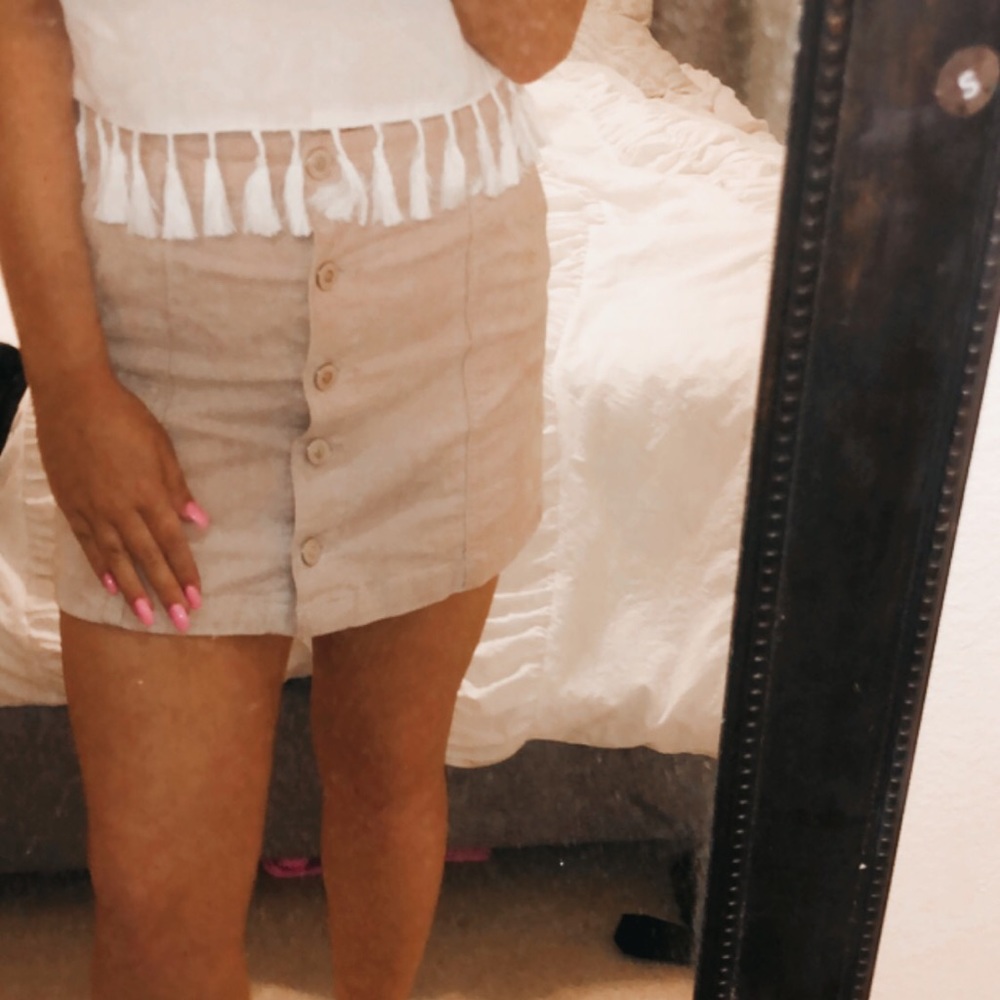 velvet, pink mini skirt!